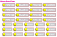Tennis Practice Tennis Game Functional Stickers - MeganReneePlans