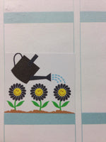 Water Plants / Flowers Matte Planner Stickers 12 per sheet for the Erin Condren Life Planner - MeganReneePlans