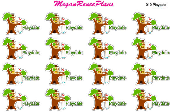 Treehouse Playdate Matte Planner Stickers for the Erin Condren Life Planner ECLP Happy Planner - MeganReneePlans