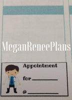 Doctor Appointment Male or Female Planner Stickers - MeganReneePlans