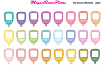 Diabetic Blood Sugar Glucose Monitor Matte Planner Stickers - MeganReneePlans