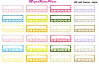 Multi Color Weekly Habit Tracker Side Bar Planner Stickers - MeganReneePlans