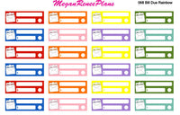 Bills Due Weekly Bills Monthly Bills Matte Planner Stickers - MeganReneePlans