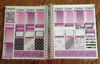 Purple Bloom Weekly Kit matte planner stickers for the MAMBI Happy Planner Classic - MeganReneePlans