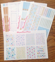 Pastel Flowers Weekly Kit for the Erin Condren Life Planner Vertical - MeganReneePlans