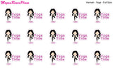 Yoga / Yoga Time / Yoga Class Functional Character Planner Stickers - MeganReneePlans