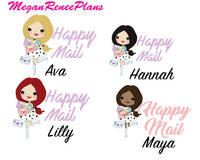Happy Mail Functional Character Planner Stickers - MeganReneePlans