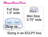 Sleep In / Sleeping Mask Matte Planner Stickers - MeganReneePlans