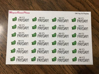Payday Labels Matte Planner Stickers Erin Condren Life Planner ECLP Happy Planner - MeganReneePlans