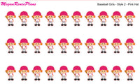 Baseball Girl / Baseball Kid / Baseball Planner Stickers - MeganReneePlans