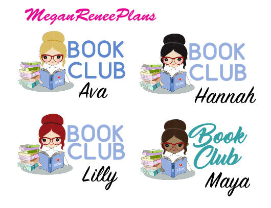 Book Club Functional Character Planner Stickers - MeganReneePlans