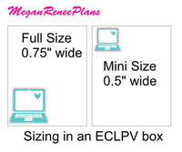 Laptop Matte Planner Stickers - Multi Color- Full Size or Mini Size - MeganReneePlans