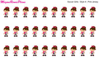 Soccer Kid / Soccer Girl / Soccer Player Matte Planner Stickers - MeganReneePlans