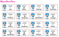 NFL Football Schedule Planner Stickers for the 2020 Season - all teams available - MeganReneePlans