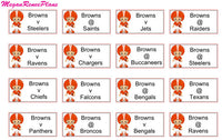 NFL Football Schedule Planner Stickers for the 2020 Season - all teams available - MeganReneePlans