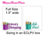 Aldi Haul or Grocery Shopping Matte Planner Stickers - MeganReneePlans