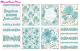 Teal Floral Weekly Kit for the Classic Happy Planner - MeganReneePlans