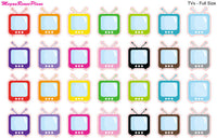 Television TV Matte Planner Stickers - MeganReneePlans