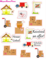 Moving / Moving Day / Selling Home / Buying Home / Realtor / Functional Planner Stickers - MeganReneePlans