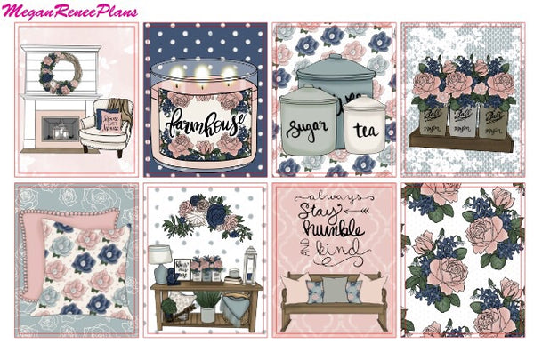 Farmhouse Chic Weekly Kit for the Classic Happy Planner - MeganReneePlans